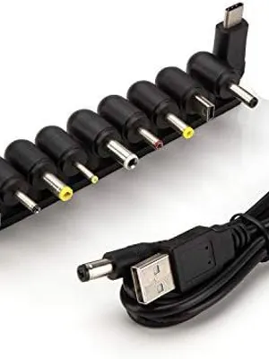 Image of: 5V universal Konverter Multi Stecker USB Kabel auf DC Hohlstecker Adapterkabel 5,5 x 2,1mm zu 11 Steckers für Verschiedene elektronische Geräte